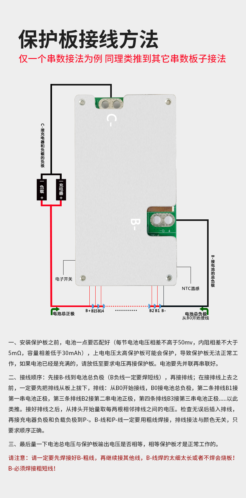 D1017 8-16串70A逆变器房车保护板(图2)