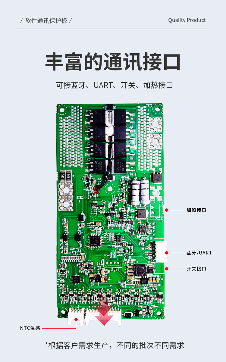 HBLA-002 8S50A 通讯基站储能锂电池保护板(图1)